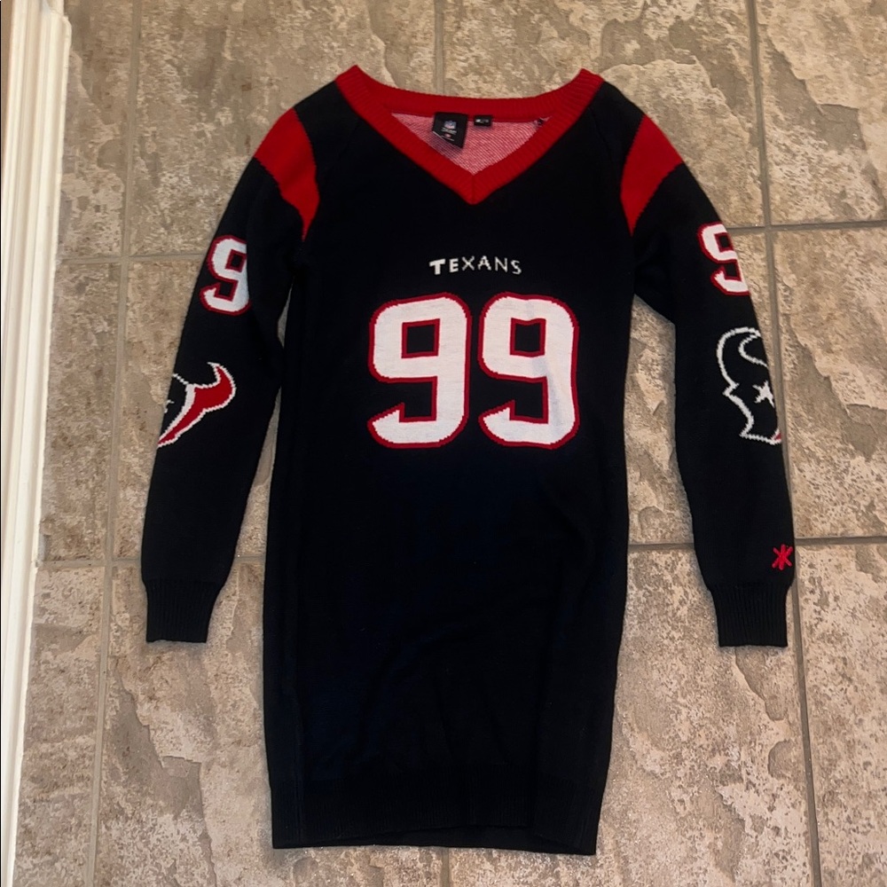 Houston Texans Black and Red Sweater Dress